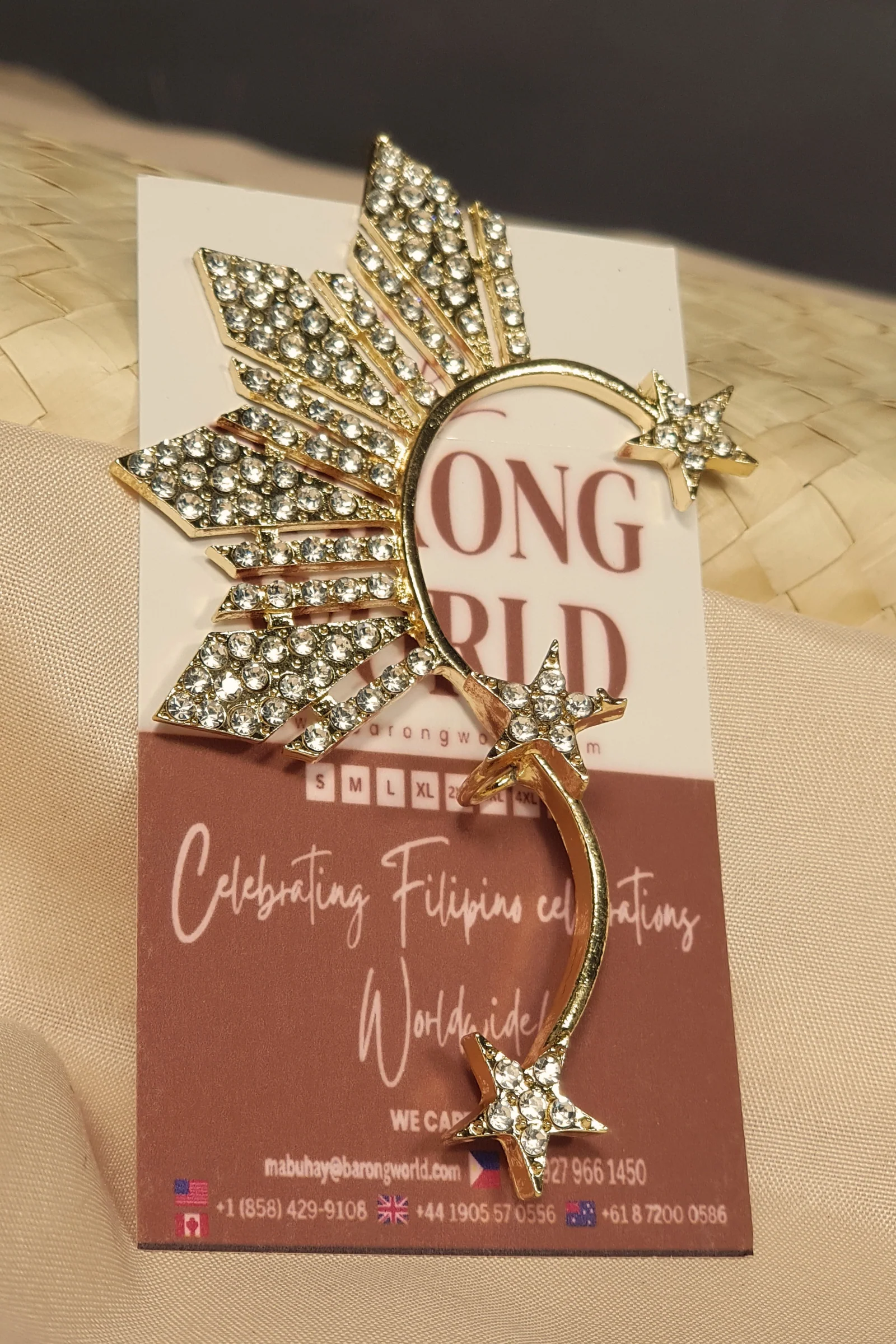 3-Star & Sun Inspired Ear Cuff Sun | Philippine Accessory - Image 5