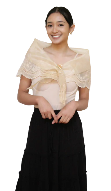 Organza Elegant Filipiniana Alampay - Marie - MRA01 - Image 5