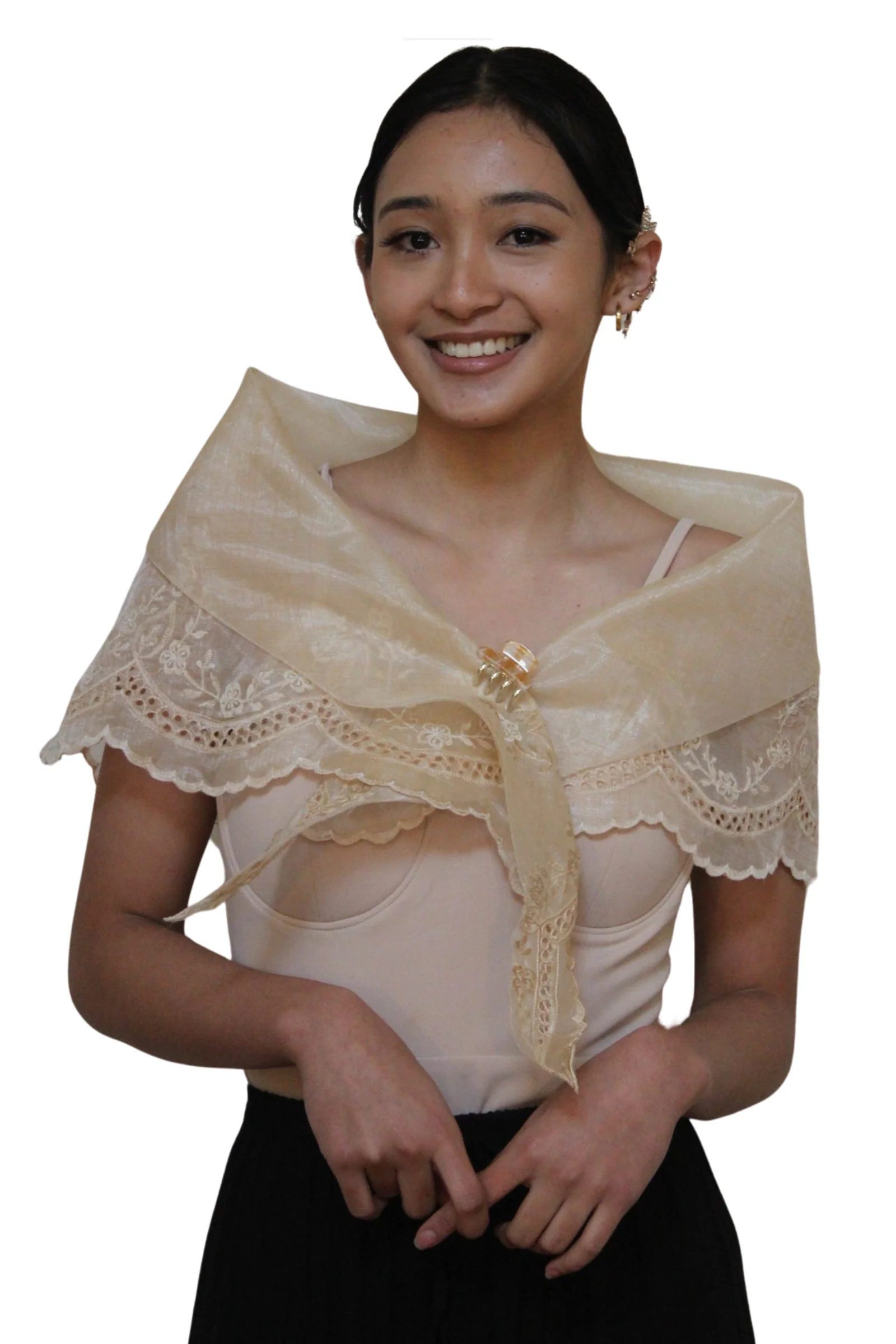 Organza Elegant Filipiniana Alampay - Marie - MRA01 - Image 6
