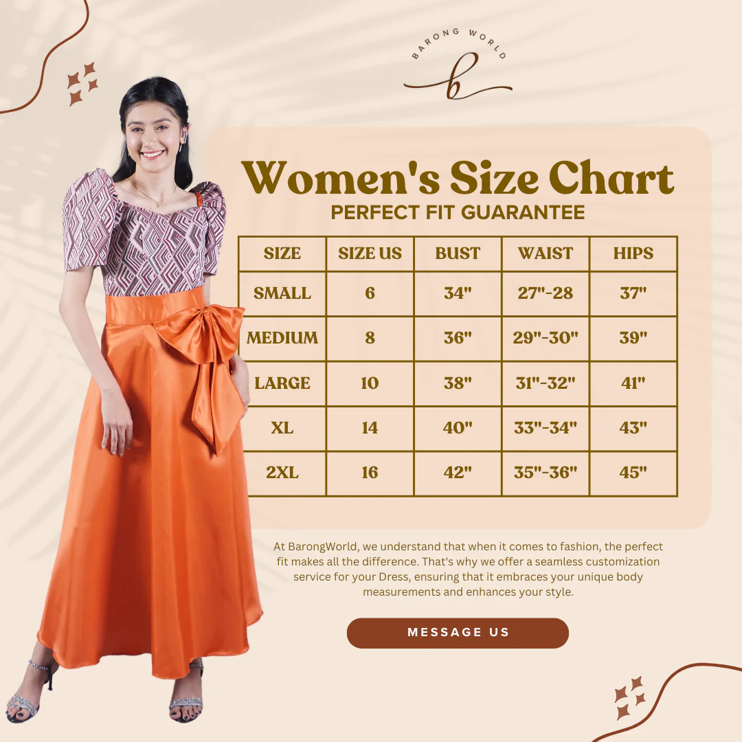 Organza White Filipiniana Barong Dress - Maria - JV21 - Image 7