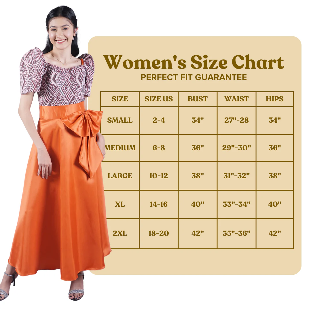 Couples Set Golden Satin Barong Tagalog + Studded Princess Dress with Umbrella Petticoat - S1 - Image 5
