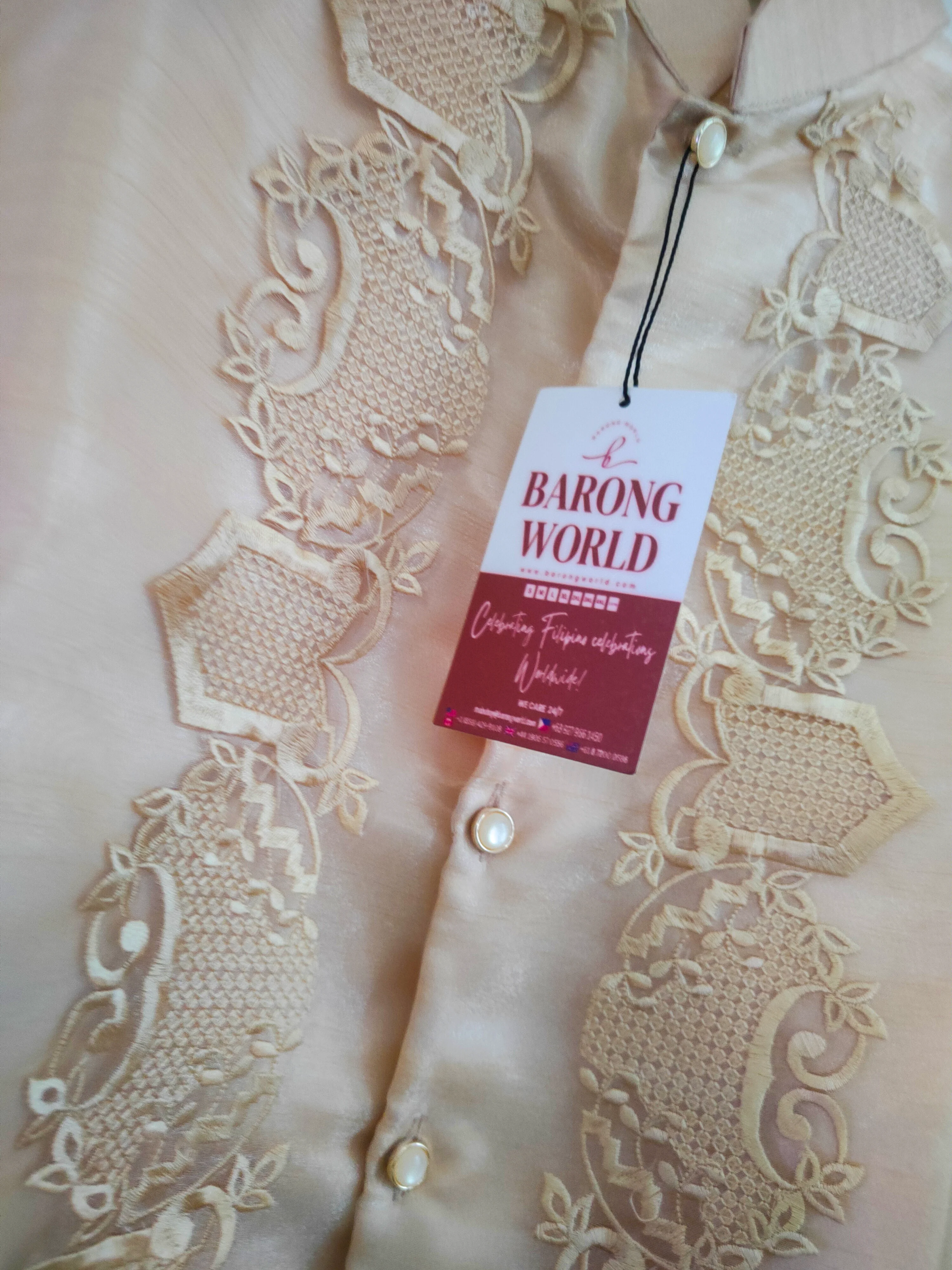 Golden Premium Barong Tagalog Coat - Piolo - JS7 - Image 6