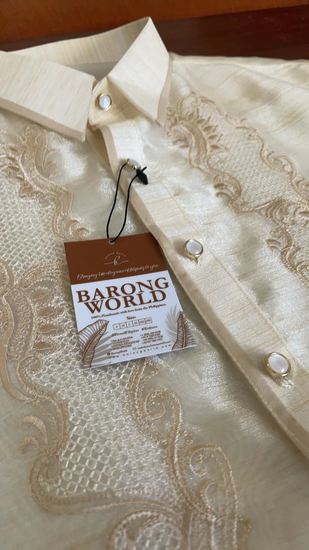 Organza Classic Barong Tagalog with Lining - Jacobo - JF589 - Image 6