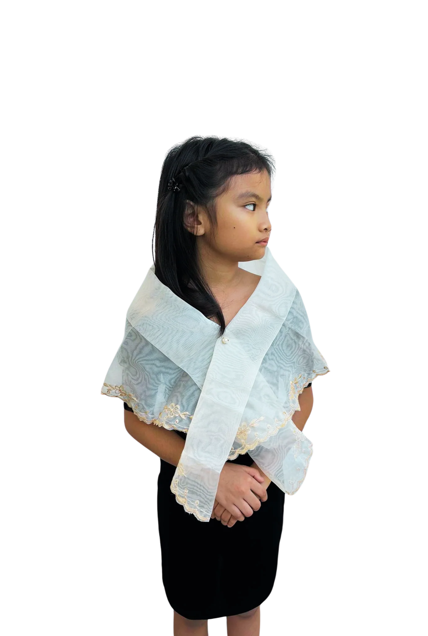Premium Organza Girls Filipiniana Alampay - Natalie - LZ001 - Image 5