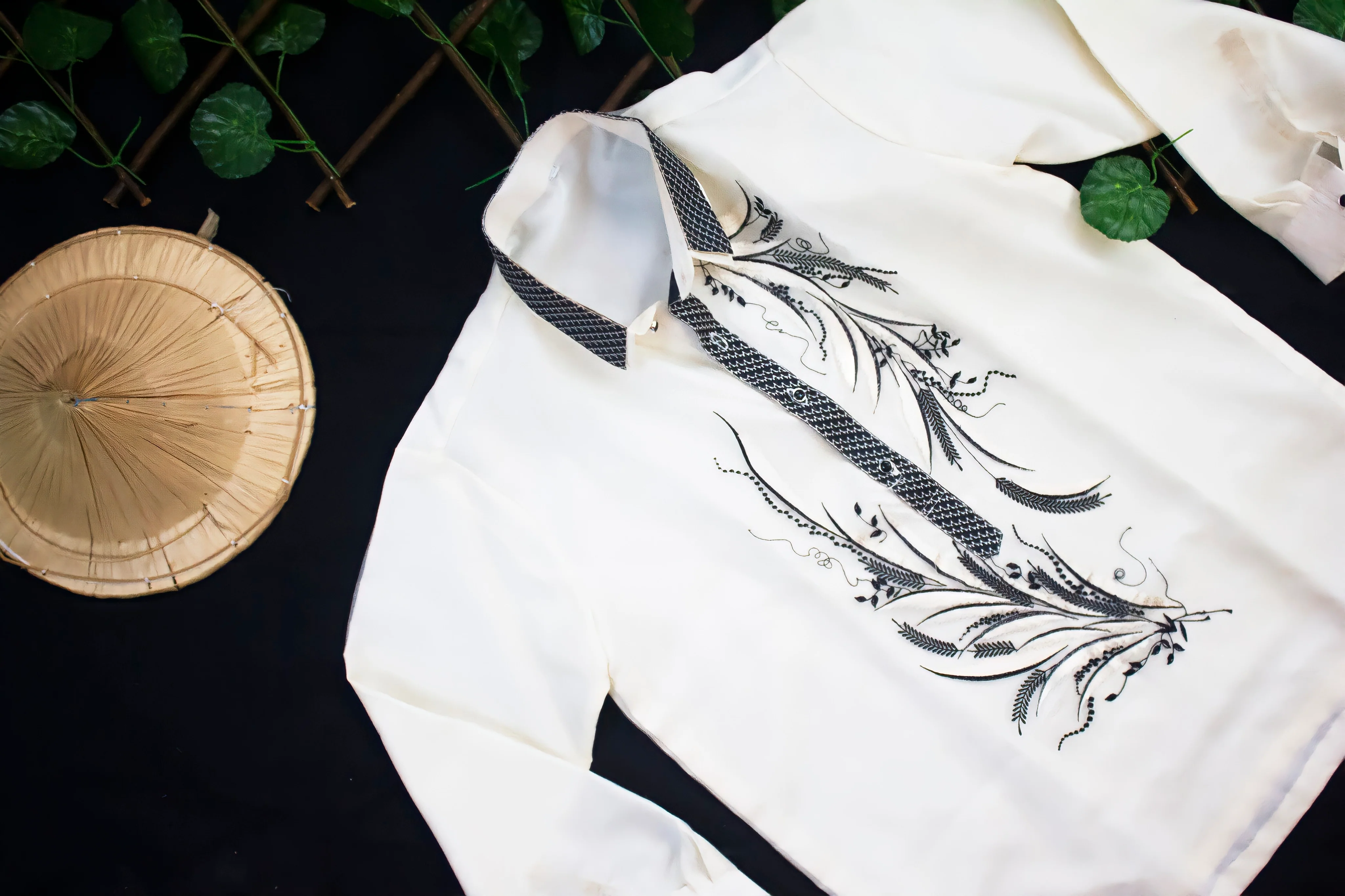 Piña Organza White Cultural Barong Tagalog - Fernando  -LST1 - Image 6